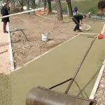 Pista ciclabile realizzata con materiale ecologico